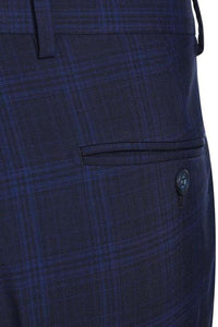Blue Windowpane 2-Button Notch Suit (2-Piece Set)