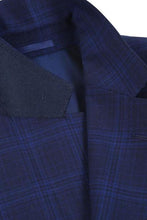 Blue Windowpane 2-Button Notch Suit (2-Piece Set)