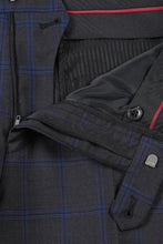 Dark Grey Windowpane 2-Button Notch Suit (2-Piece Set)