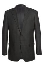 Black Windowpane 2-Button Notch Suit (2-Piece Set)