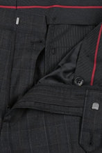 Black Windowpane 2-Button Notch Suit (2-Piece Set)