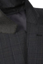 Black Windowpane 2-Button Notch Suit (2-Piece Set)
