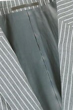 Grey Cotton Stripe 2-Button Notch Suit (2-Piece Set)