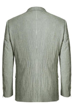 Grey Cotton Stripe 2-Button Notch Suit (2-Piece Set)
