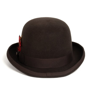 Dark Brown Premium Wool Derby Bowler Hat
