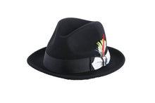 Black & White Brooks Trilby 100% Australian Wool Crushable Hat
