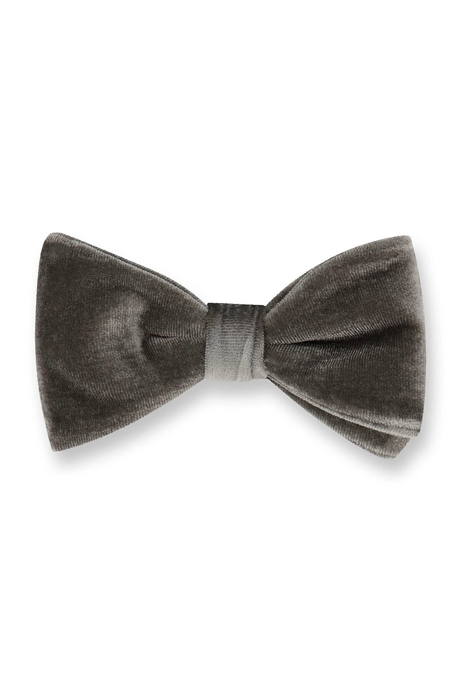 "Gala" Grey Velvet Bow Tie