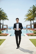 Black Solid 2-Button Notch Suit (2-Piece Set)