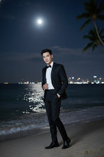 Black Solid 2-Button Notch Suit (2-Piece Set)