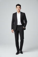 Black Solid 2-Button Notch Suit (2-Piece Set)