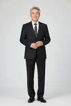 Black Solid 2-Button Notch Suit (2-Piece Set)