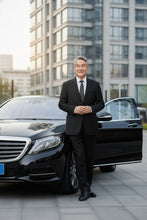 Black Solid 2-Button Notch Suit (2-Piece Set)