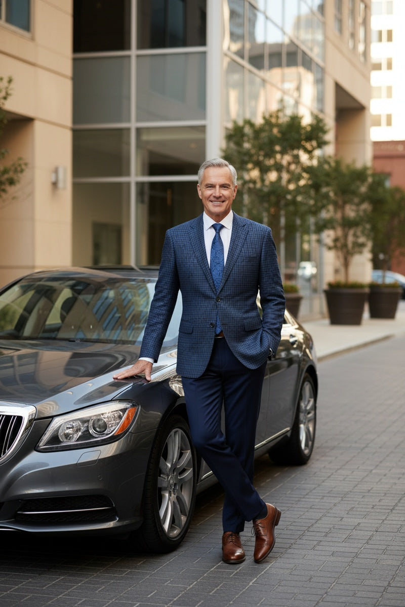 Blue Plaid Sports Jacket