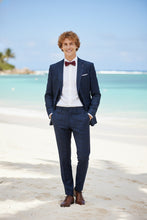 Blue Windowpane 2-Button Notch Suit (2-Piece Set)