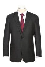 Alessandro Vitello Black Windowpane 2-Button Notch Suit (2-Piece Set)