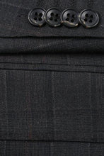 Alessandro Vitello Black Windowpane 2-Button Notch Suit (2-Piece Set)