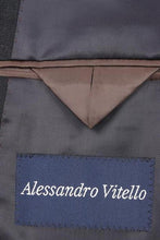 Alessandro Vitello Black Windowpane 2-Button Notch Suit (2-Piece Set)