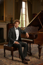 Alessandro Vitello Black Windowpane 2-Button Notch Suit (2-Piece Set)