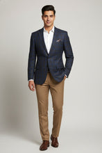Alessandro Vitello Blue & Black Windowpane Sports Jacket