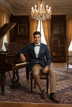 Alessandro Vitello Blue & Black Windowpane Sports Jacket