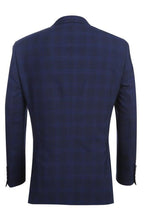 Alessandro Vitello Blue Windowpane 2-Button Notch Suit (2-Piece Set)