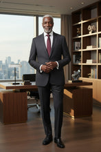 Alessandro Vitello Dark Grey Solid 2-Button Notch Suit (2-Piece Set)