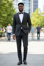 Alessandro Vitello Dark Grey Solid 2-Button Notch Suit (2-Piece Set)