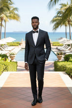 Alessandro Vitello Dark Grey Windowpane 2-Button Notch Suit (2-Piece Set)