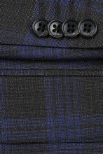 Alessandro Vitello Grey & Blue Windowpane Sports Jacket