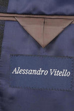 Alessandro Vitello Grey & Blue Windowpane Sports Jacket