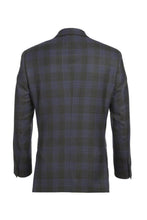 Alessandro Vitello Grey & Blue Windowpane Sports Jacket