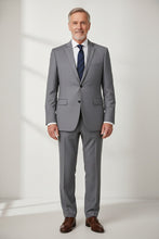 Alessandro Vitello Grey Solid 2-Button Notch Suit (2-Piece Set)