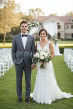 Alessandro Vitello Grey Solid 2-Button Notch Suit (2-Piece Set)