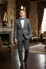 Alessandro Vitello Grey Solid 2-Button Notch Suit (2-Piece Set)