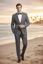 Alessandro Vitello Grey Solid 2-Button Notch Suit (2-Piece Set)