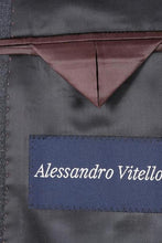 Alessandro Vitello Grey Windowpane 2-Button Notch Suit (2-Piece Set)