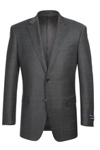 Alessandro Vitello Grey Windowpane 2-Button Notch Suit (2-Piece Set)