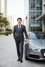 Alessandro Vitello Grey Windowpane 2-Button Notch Suit (2-Piece Set)