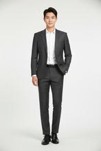 Alessandro Vitello Grey Windowpane 2-Button Notch Suit (2-Piece Set)