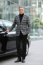 Alessandro Vitello Grey Windowpane Sports Jacket