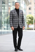 Alessandro Vitello Grey Windowpane Sports Jacket
