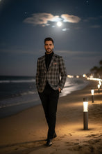 Alessandro Vitello Grey Windowpane Sports Jacket