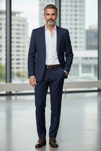 Alessandro Vitello Navy Solid 2-Button Notch Suit (2-Piece Set)