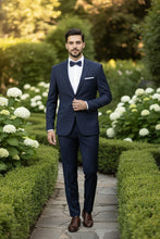 Alessandro Vitello Navy Solid 2-Button Notch Suit (2-Piece Set)