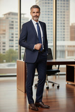 Alessandro Vitello Navy Solid 2-Button Notch Suit (2-Piece Set)