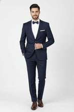 Alessandro Vitello Navy Solid 2-Button Notch Suit (2-Piece Set)