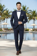 Alessandro Vitello Navy Solid 2-Button Notch Suit (2-Piece Set)