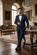 Alessandro Vitello Navy Solid 2-Button Notch Suit (2-Piece Set)