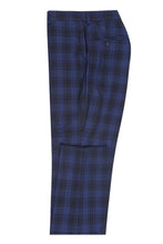 Alessandro Vitello Navy Windowpane 2-Button Notch Suit (2-Piece Set)