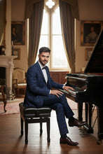 Alessandro Vitello Navy Windowpane 2-Button Notch Suit (2-Piece Set)